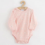 Baby full-opening bodysuit with bear NEW BABY Classic II, white