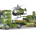 Militaire autotransporteur met helikopter en effecten 55 cm