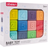 Set of Rubber Sensory Blocks with Math Activities (12 pcs)