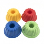 Sand mold, bundt cake shape, plastic, 12 × 7 cm, assorted colors
