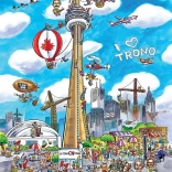 Puzzle DoodleTown: Toronto 1000 Teile