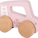 Voiture pousse-pousse en bois rose