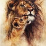 Puzzle Löwe und Junges 1000 Teile MAGNOLIA