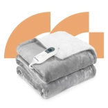 CozyHeat 120W electric heated blanket gray