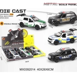 Police die-cast car model 1:36 with pull-back drive and lights