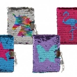 Notitieblok met pailletten en slot TEDDIES