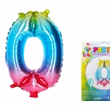 Rainbow Balloon Number 0 – 40 cm