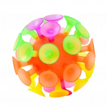 Sporto bal met zuignappen en licht 10 cm