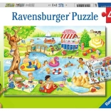 Ravensburger puzzel Plezier bij de vijver 2×24 stukjes