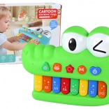 Kids’ Educational Crocodile Piano, Green, Lights and Sounds