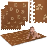 Humbi Foam Floor Play Mat 180 × 60, waterproof puzzle, brown rainbow