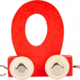 Small foot houten treintje – letter O, kleurrijk wagonnetje