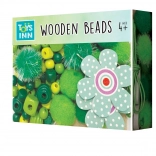Small Green Wooden Beads – Creative Set for Kids