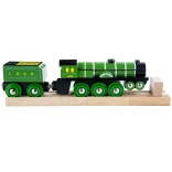 Houten locomotief Flying Scotsman - replica