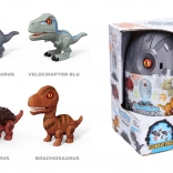 Dinosaurus in ei met licht- en geluidseffecten – bouwset