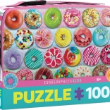 Puzzel in thermo-broodtrommel Donuts 100 stukjes EUROGRAPHICS