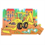 BIGJIGS TOYS Wooden Puzzle - Excavator, 9 Pieces