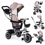 Kinder 2-in-1 driewieler met draaibare zitting en inklapbare kap, beige ECOTOYS