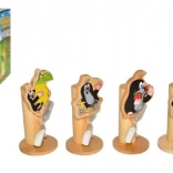 Houten tandenborstelhouder met Molletje en een bloem