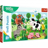 Puzzle 24 maxi La Famille Treflik à la campagne TREFL
