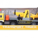 Battery-powered truck with airplane with lights and sounds