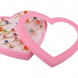 Set met ringen met gekleurde steentjes voor kinderen