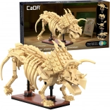 CaDA Building Set Dinosaur Fossils: Triceratops – glowing skeleton, 272 pieces