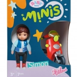BABY born Minis set met scooter en pop Simon, 7 cm