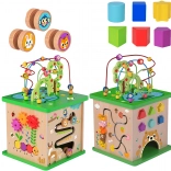 TOOKY TOY cube éducatif en bois 5‑en‑1 avec animaux