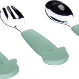 FreeON Stainless Steel Children's Cutlery Set Green