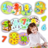Tooky Toy Montessori puzzle éducatif pour apprendre les chiffres