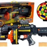Electric foam dart blaster with target