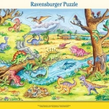 Puzzle à encastrer Dinosaures 15 pièces