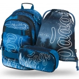 School Set BAAGL Skate Steel: Backpack, Pencil Case, and Bag