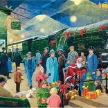 Clementoni puzzle panoramique Collection de Noël : Santa, 1000 pièces