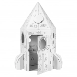 Cardboard rocket for children to build themselves