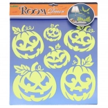 Muurstickers die in het donker gloeien 38 × 31 cm pompoen Halloween