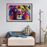 5D Diamond Mosaic Rainbow Lion – Creative Kit for Adults and Kids