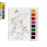 Coloring Book with Paints and Brush Little Mole and the Helicopter
