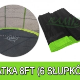 Filet de protection pour trampoline 244 cm (8 ft) avec 6 gaines SkyRamiz, vert