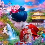 Puzzle Geisha im Garten 1000 Teile ENJOY