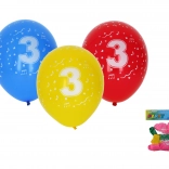 inflatable balloons 30 cm with number 3 – set of 5 pcs