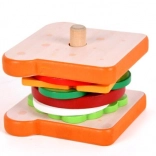 Wooden Sandwich Building Set with Recipe Cards