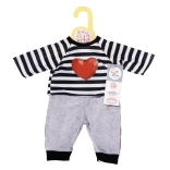 Dolly Moda striped tracksuit for 43 cm dolls