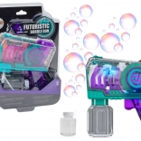 Paarse bellenblaaspistool met lichtjes