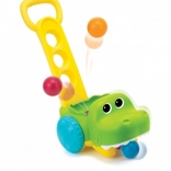 Krokodillen-duwkar met balletjes