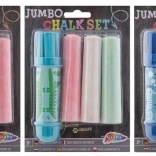 Jumbo sidewalk chalk with holder, 3 pcs
