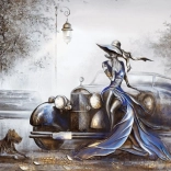 Puzzle Dame in Blau 1000 Teile MAGNOLIA