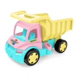 Kiepwagen GIGANT roze-crèmekleurig 55 cm