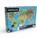Puzzel wereldkaart 160 stukjes